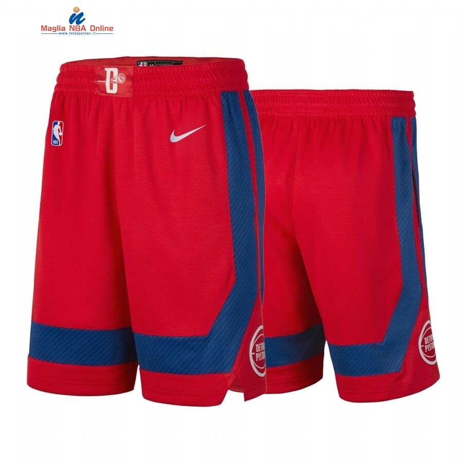 Pantaloni Basket Detroit Pistons Nike Rosso Città 2019-20 Acquista