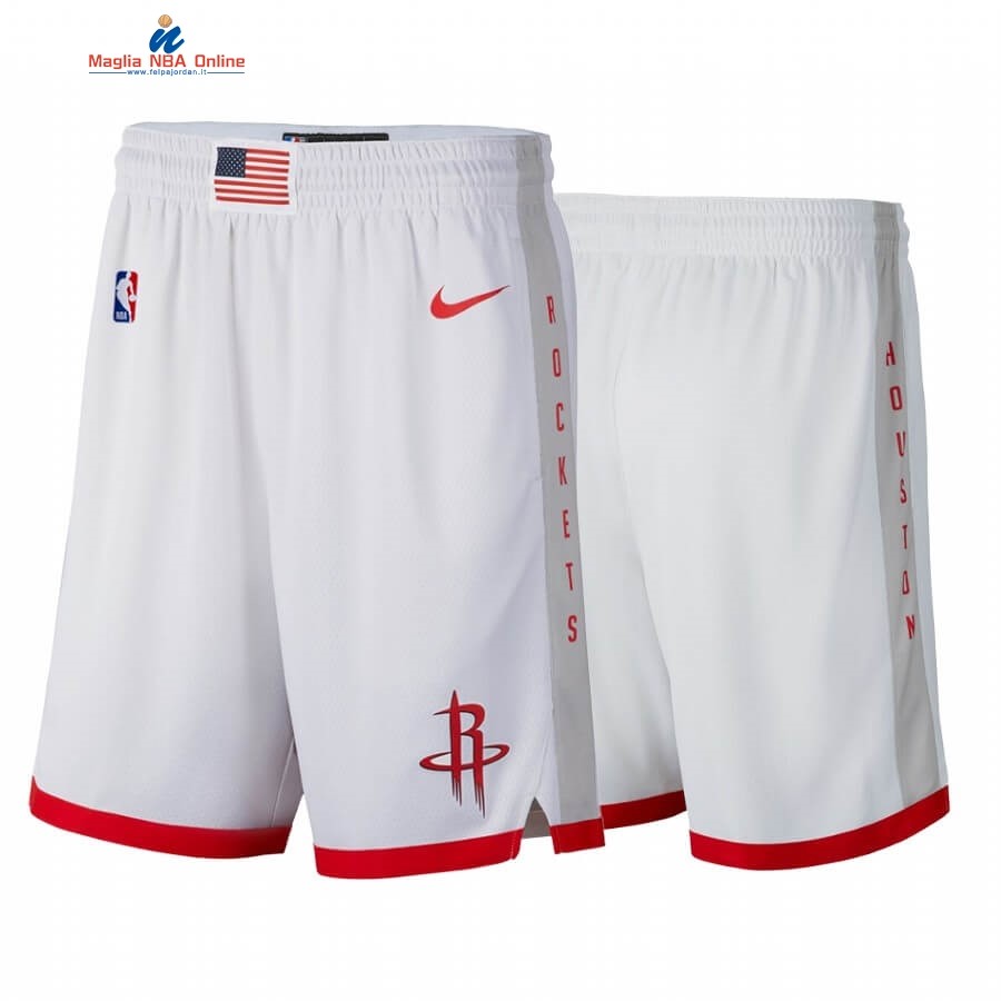 Pantaloni Basket Houston Rockets Nike Bianco Città 2019-20 Acquista