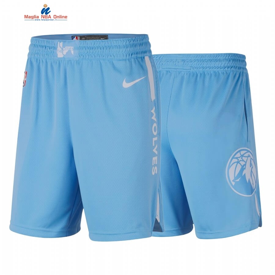 Pantaloni Basket Minnesota Timberwolves Nike Blu Città 2019-20 Acquista