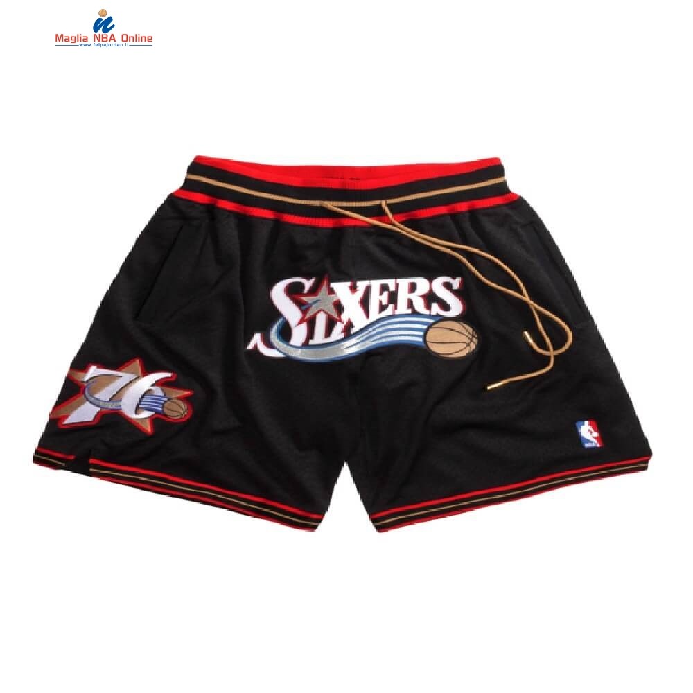 Pantaloni Basket Philadelphia Sixers Just DO Nero Acquista