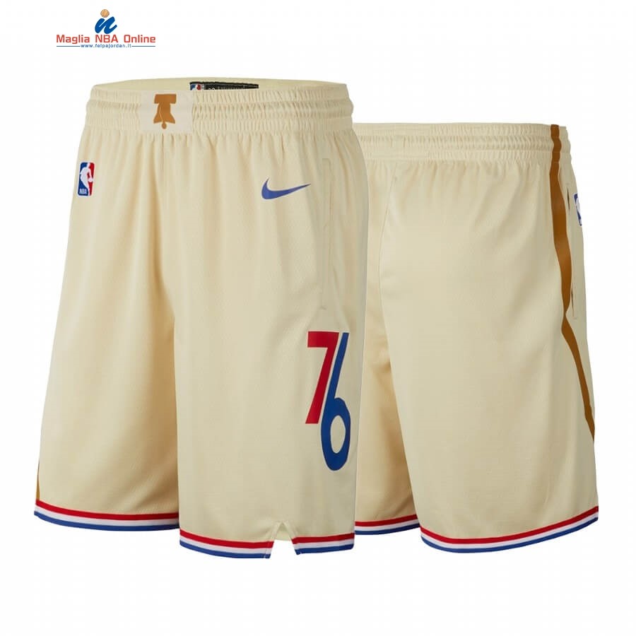 Pantaloni Basket Philadelphia Sixers Nike Crema Città 2019-20 Acquista