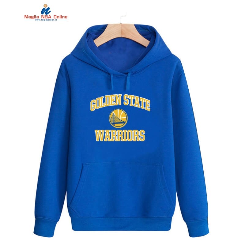 Felpe Con Cappuccio NBA Golden State Warriors Blu Giallo Acquista