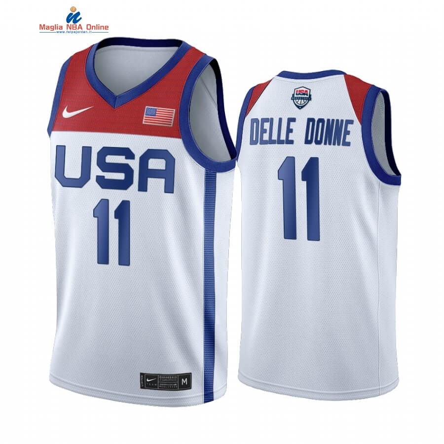 Maglia 2020 Olimpiadi Tokyo USMNT #11 Elena Delle Donne Bianco Acquista