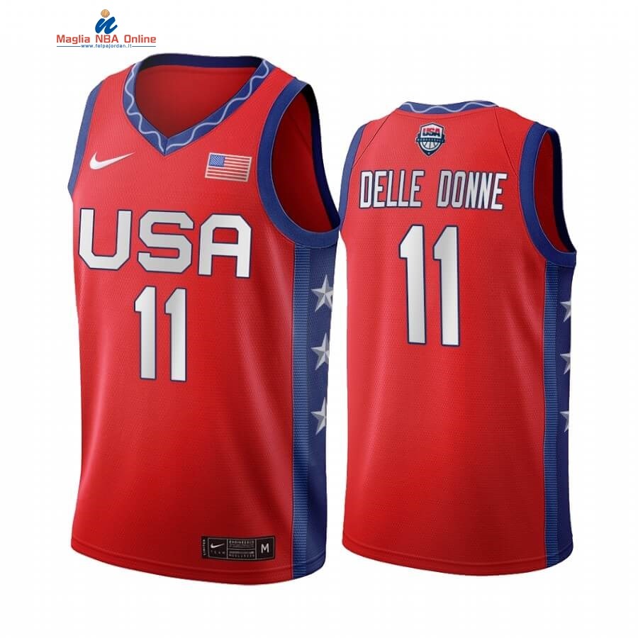 Maglia 2020 Olimpiadi Tokyo USMNT #11 Elena Delle Donne Rosso Acquista