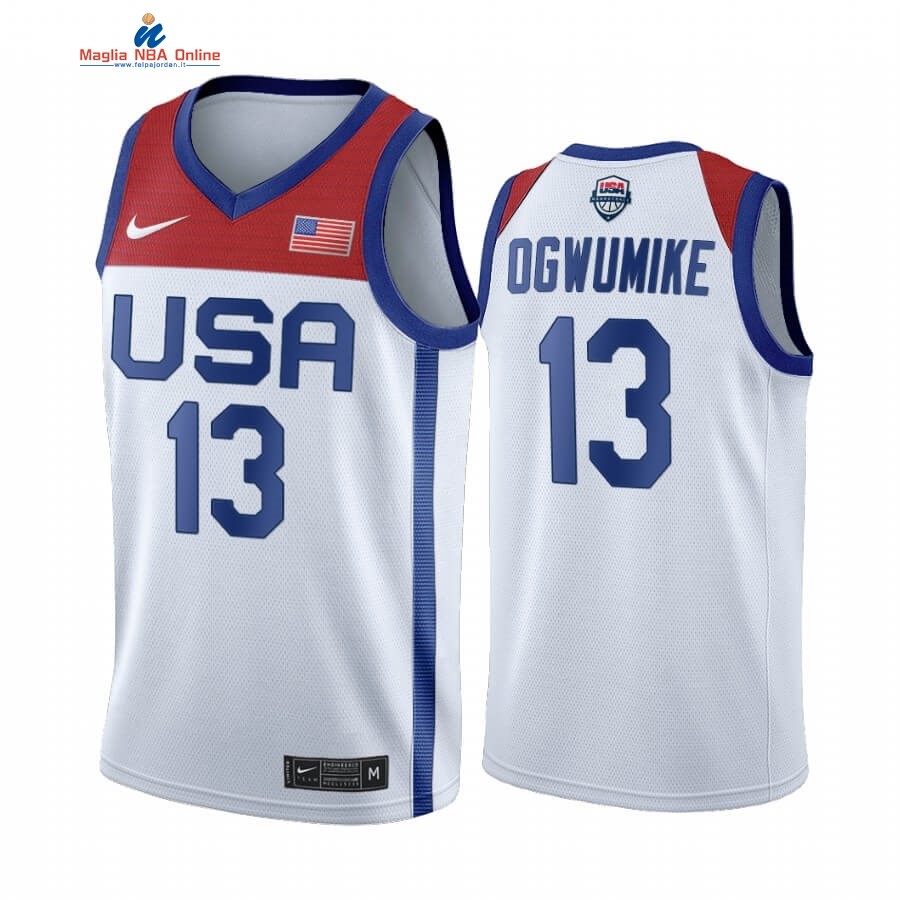 Maglia 2020 Olimpiadi Tokyo USMNT #13 Nneka Ogwumike Bianco Acquista