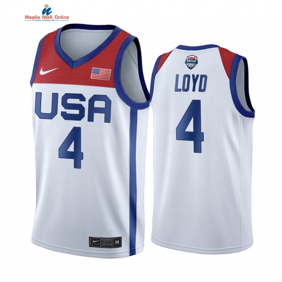 Maglia 2020 Olimpiadi Tokyo USMNT #4 Jewell Loyd Bianco Acquista