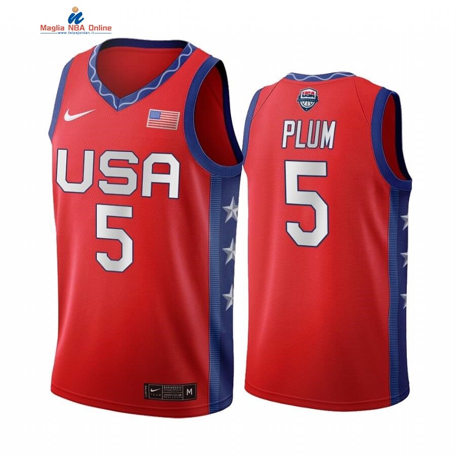 Maglia 2020 Olimpiadi Tokyo USMNT #5 Kelsey Plum Rosso Acquista