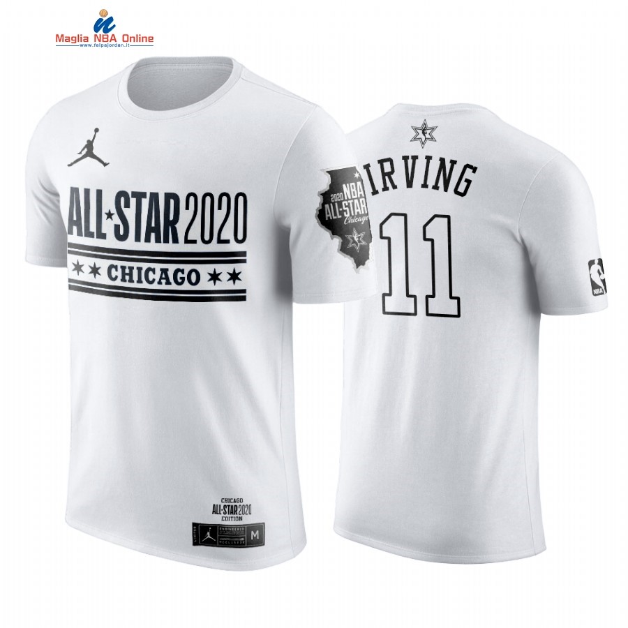 Maglia NBA 2019 All Star Manica Corta #11 Kyrie Irving Bianco Acquista