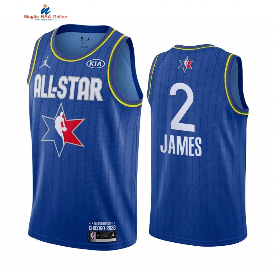 Maglia NBA 2020 All Star #2 Lebron James Blu Acquista