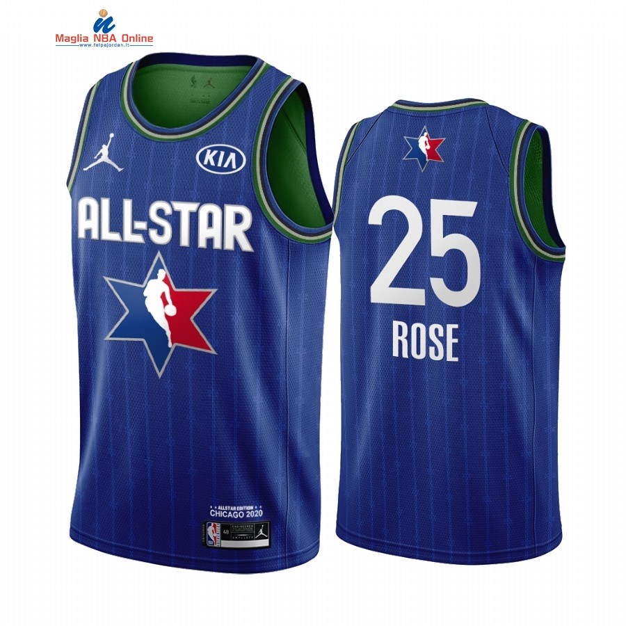 Maglia NBA 2020 All Star #25 Derrick Rose Blu Acquista