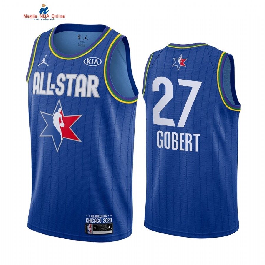 Maglia NBA 2020 All Star #27 Rudy Gobert Blu Acquista