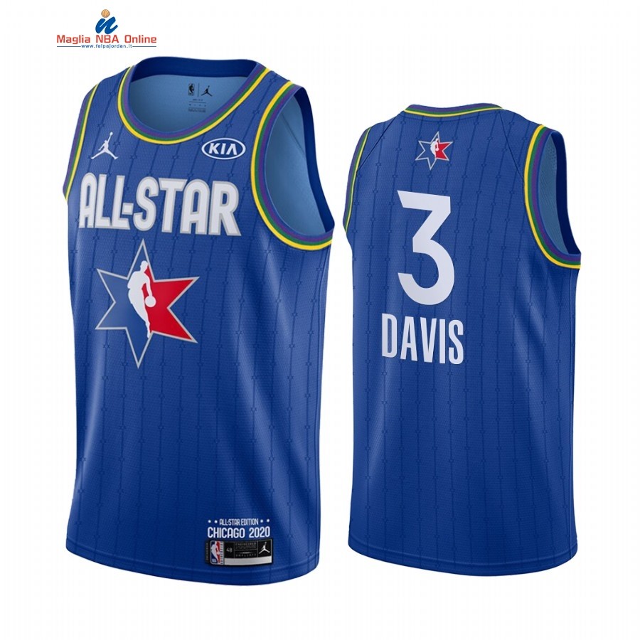 Maglia NBA 2020 All Star #3 Anthony Davis Blu Acquista