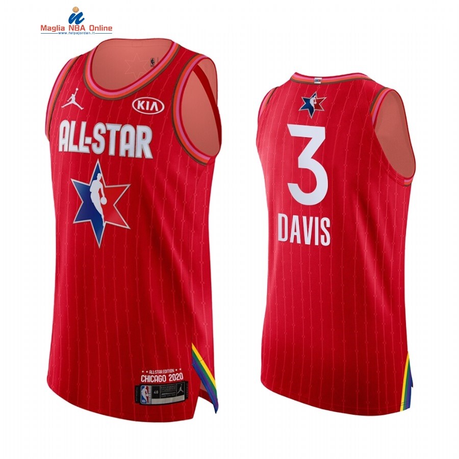 Maglia NBA 2020 All Star #3 Anthony Davis Rosso Acquista
