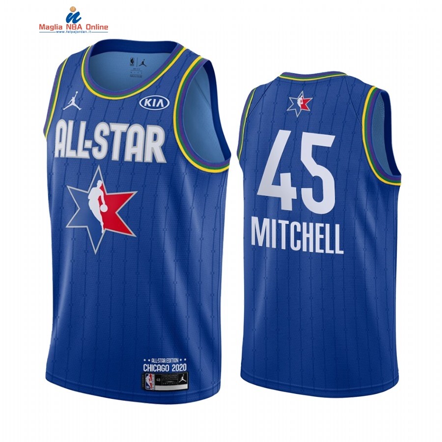 Maglia NBA 2020 All Star #43 Donovan Mitchell Blu Acquista