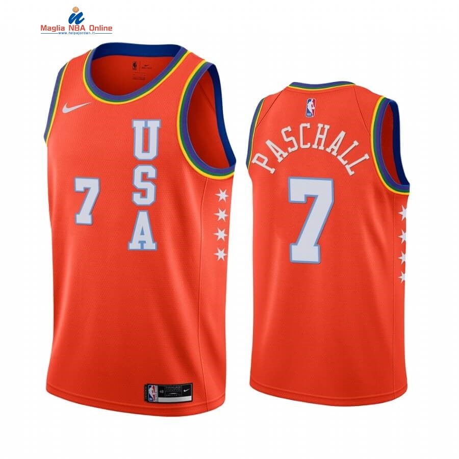 Maglia NBA 2020 Rising Star #7 Eric Paschall Arancia Acquista