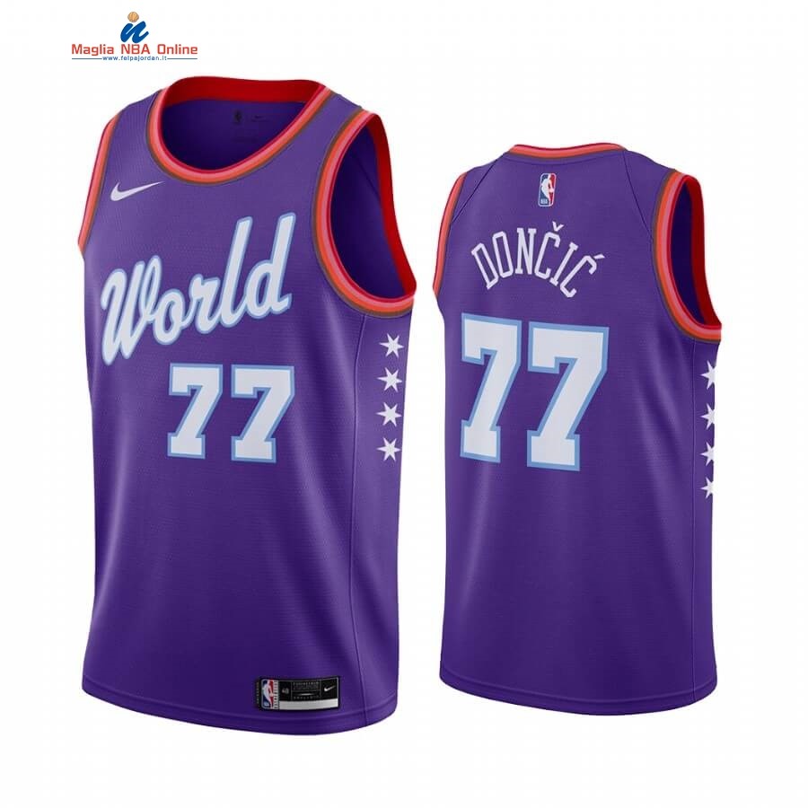 Maglia NBA 2020 Rising Star #77 Luka Doncic Porpora Acquista