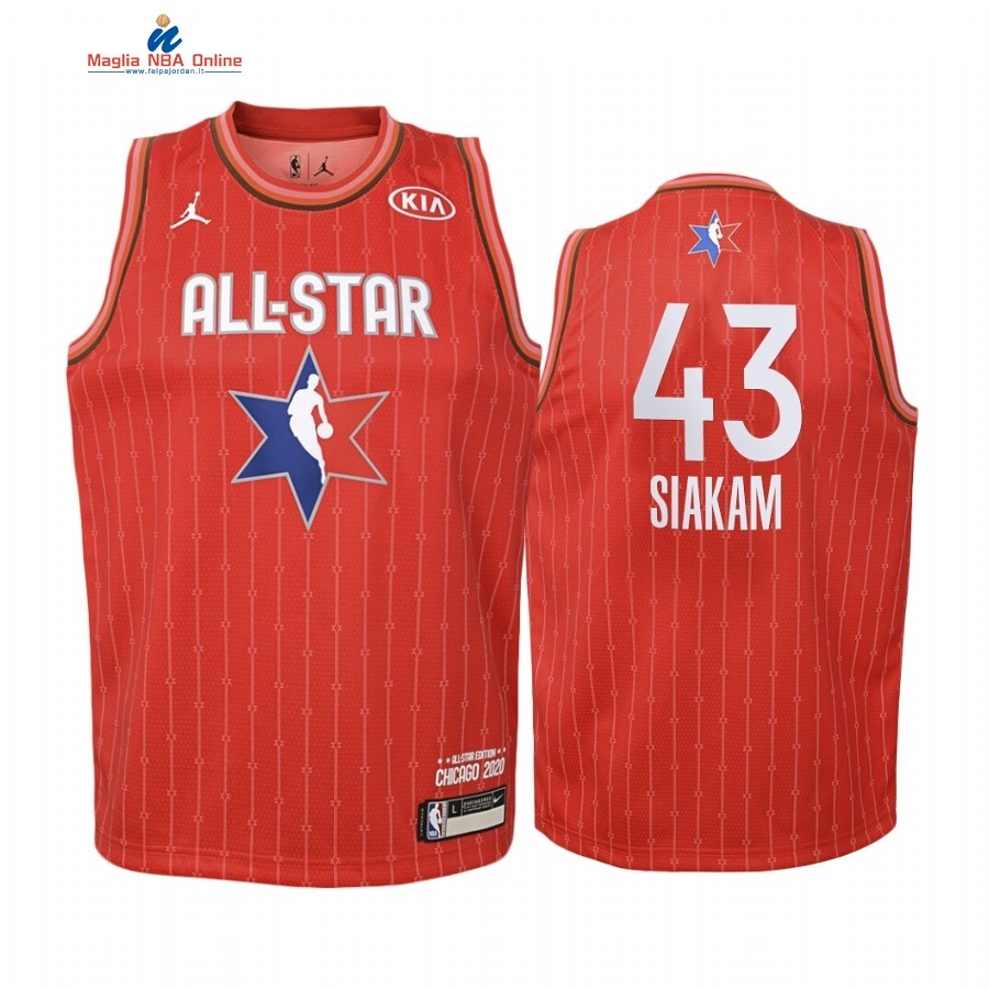 Maglia NBA Bambino 2020 All Star #43 Pascal Siakam Rosso Acquista