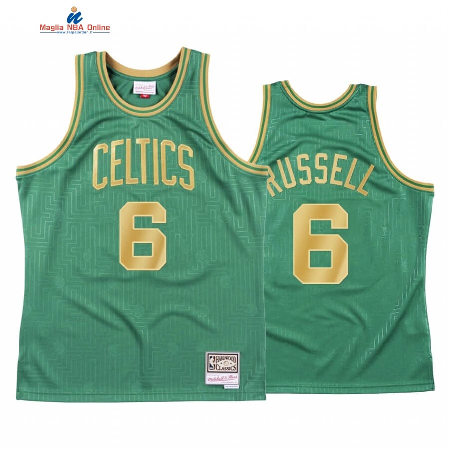 Maglia NBA CNY Throwback Boston Celtics #6 Bill Russell Verde 2020 Acquista