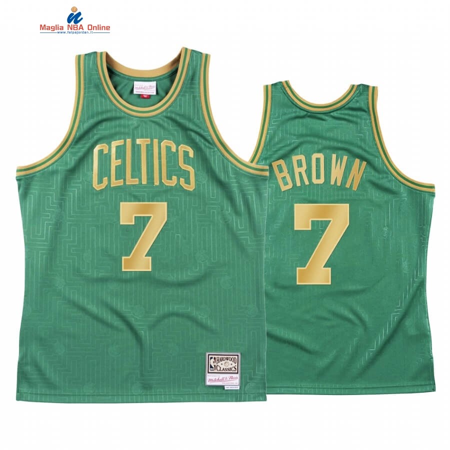 Maglia NBA CNY Throwback Boston Celtics #7 Jaylen Brown Verde 2020 Acquista