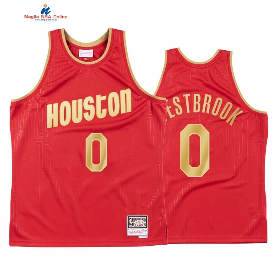 Maglia NBA CNY Throwback Huston Rockets #0 Russell Westbrook Rosso 2020 Acquista