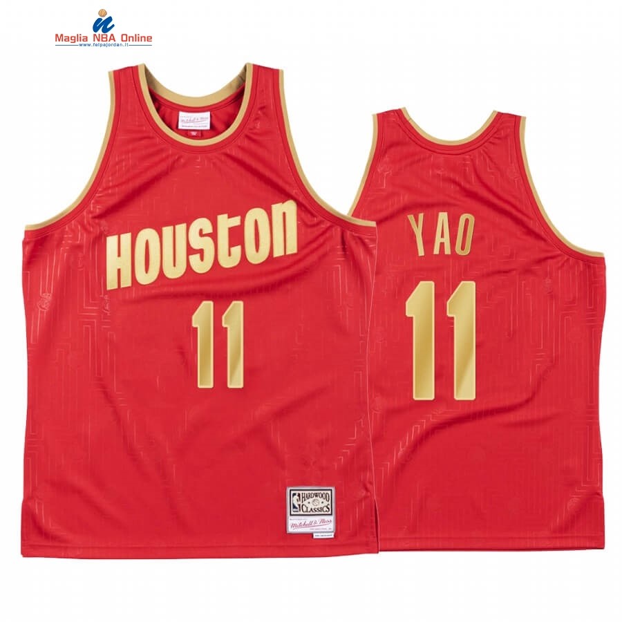 Maglia NBA CNY Throwback Huston Rockets #11 Yao Ming Rosso 2020 Acquista