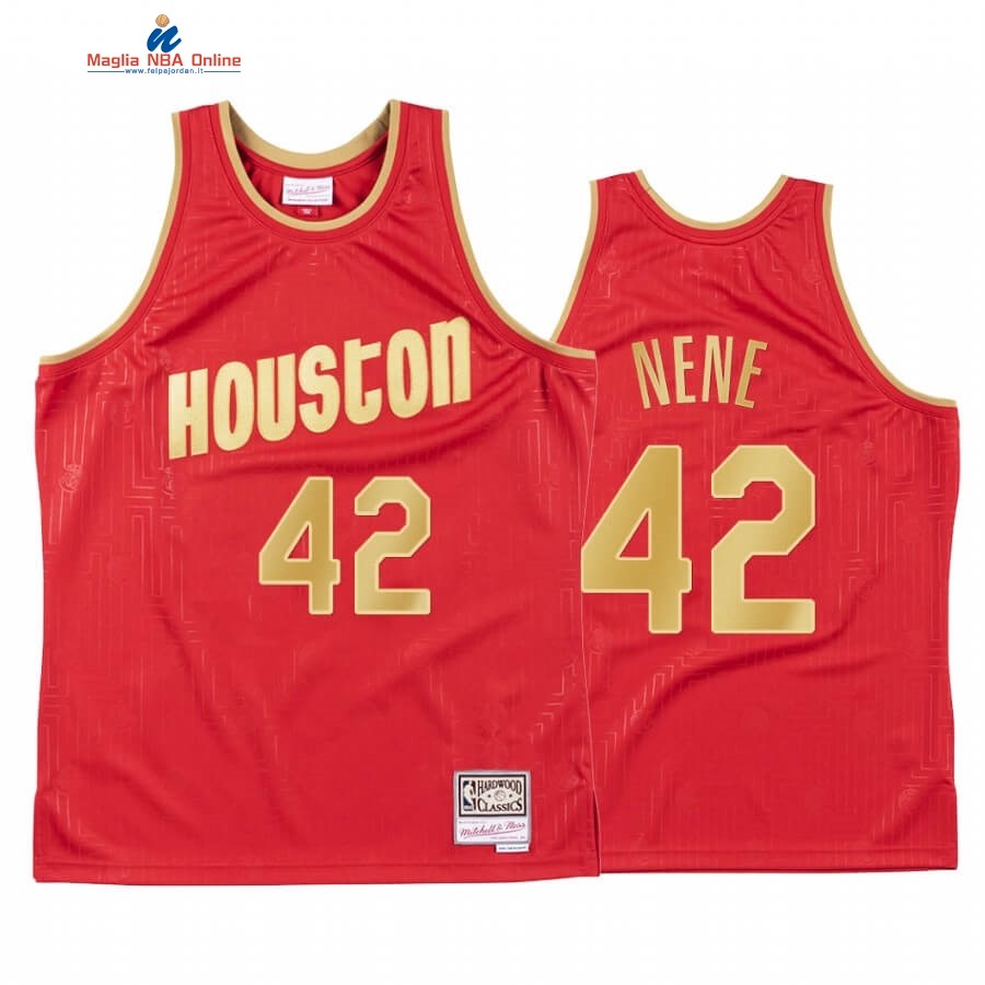 Maglia NBA CNY Throwback Huston Rockets #42 Nene Rosso 2020 Acquista