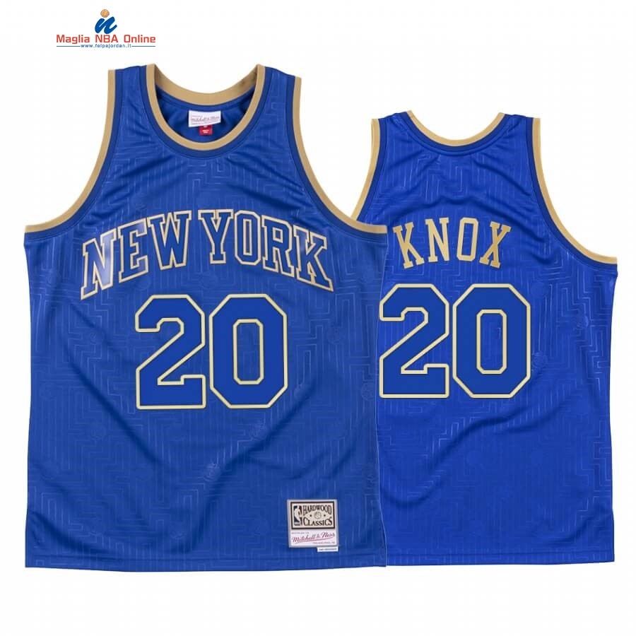 Maglia NBA CNY Throwback New York Knicks #20 Kevin Knox Blu 2020 Acquista