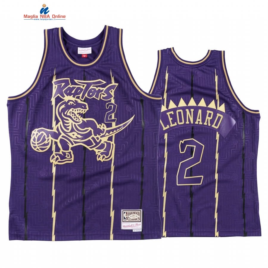 Maglia NBA CNY Throwback Toronto Raptors #2 Kawhi Leonard Porpora 2020 Acquista