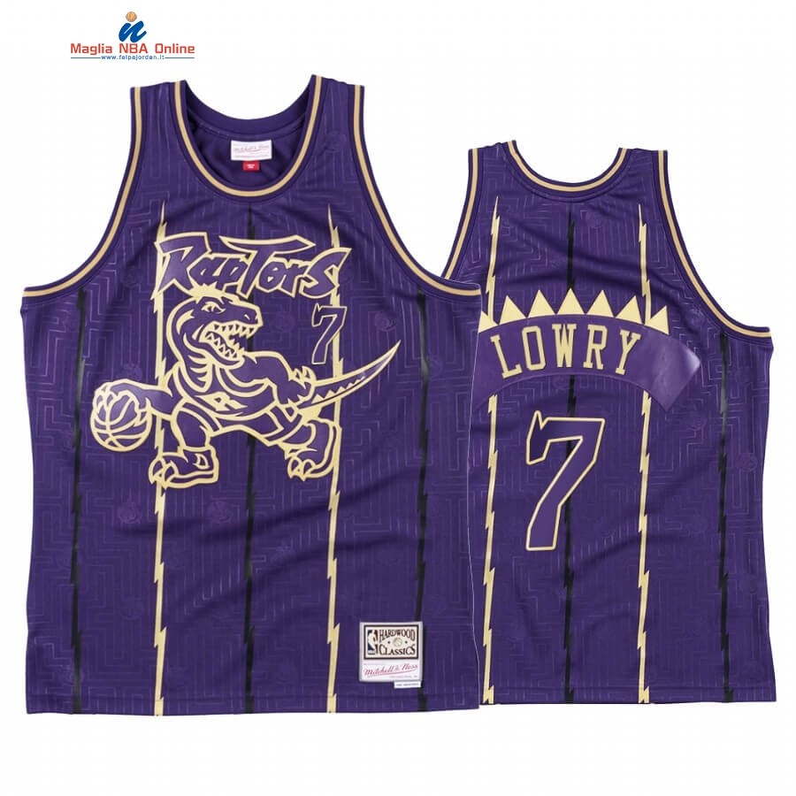 Maglia NBA CNY Throwback Toronto Raptors #7 Kyle Lowry Porpora 2020 Acquista