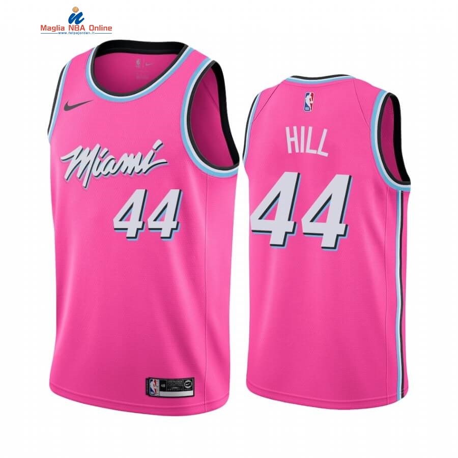 Maglia NBA Earned Edition Miami Heat #44 Solomon Hill Rosa 2019-20 Acquista