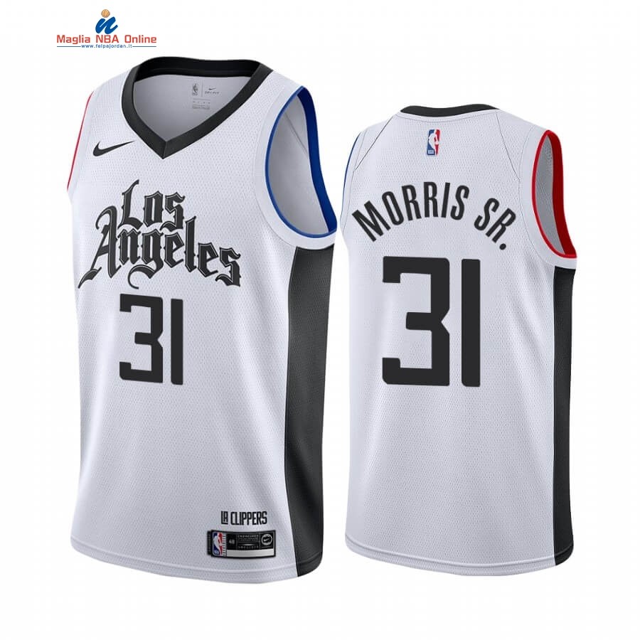 Maglia NBA Los Angeles Clippers #31 Marcus Morris Sr. Bianco Città 19 20 Acquista