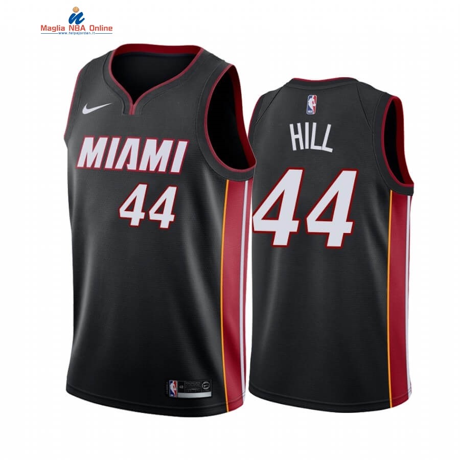 Maglia NBA Miami Heat #44 Solomon Hill Nero Icon 2019-20 Acquista