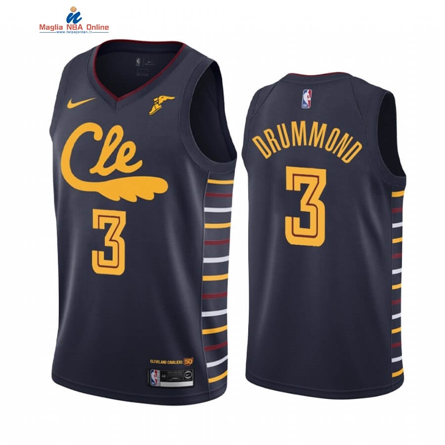 Maglia NBA Nike Cleveland Cavaliers #3 Andre Drummond Marino Città 2019-20 Acquista