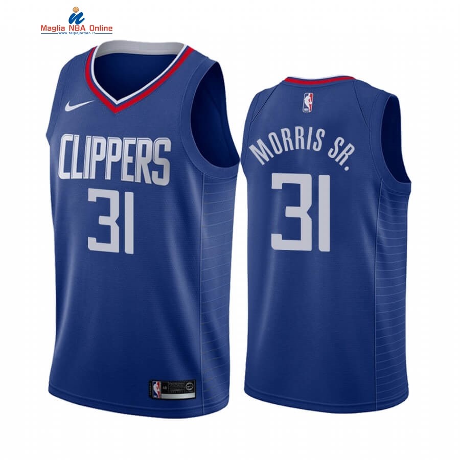 Maglia NBA Nike Los Angeles Clippers #31 Marcus Morris Sr. Blu Icon 2019-20 Acquista