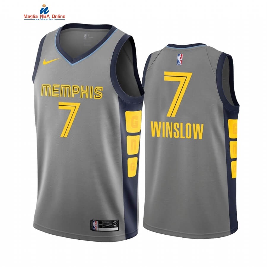 Maglia NBA Nike Menphis Grizzlies #7 Justise Winslow Nike Grigio Città 2019-20 Acquista