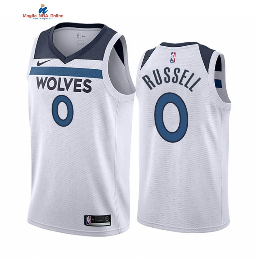 Maglia NBA Nike Minnesota Timberwolves #0 D'angelo Russell Bianco Association 2019-20 Acquista