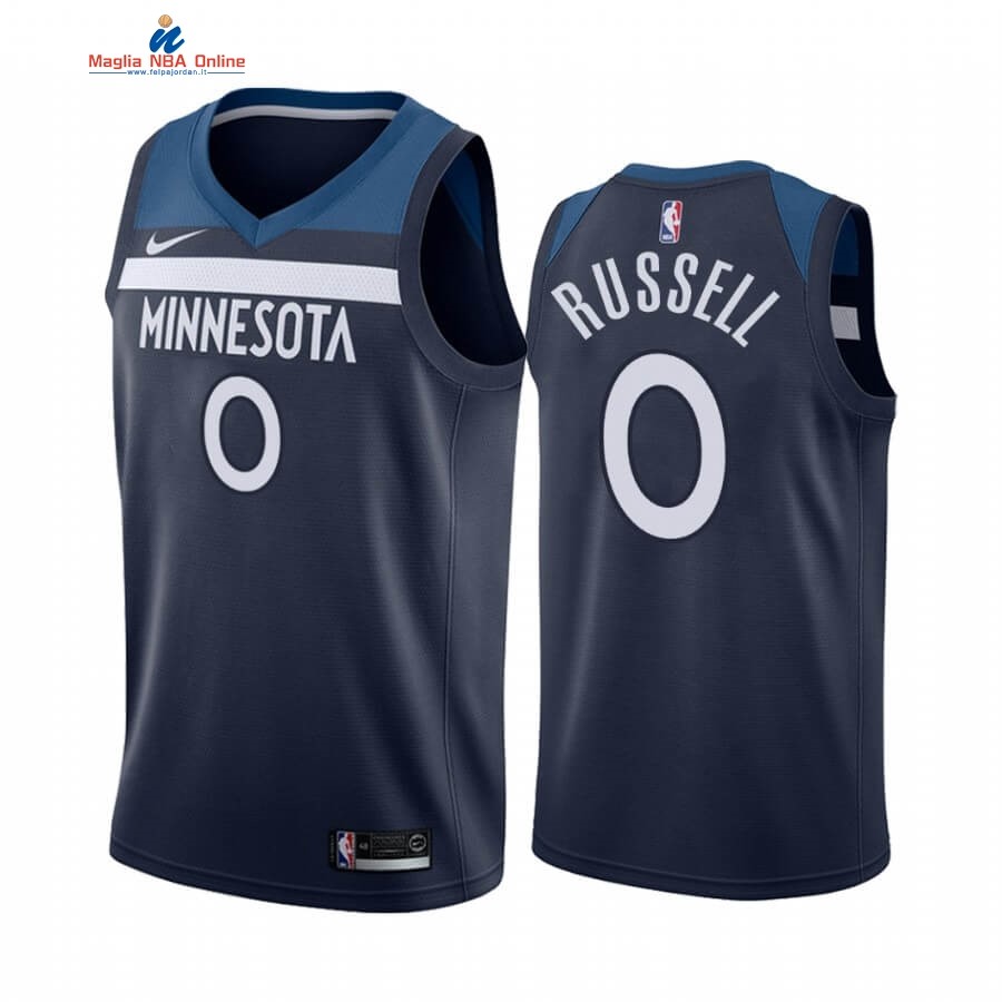 Maglia NBA Nike Minnesota Timberwolves #0 D'angelo Russell Marino Icon 2019-20 Acquista