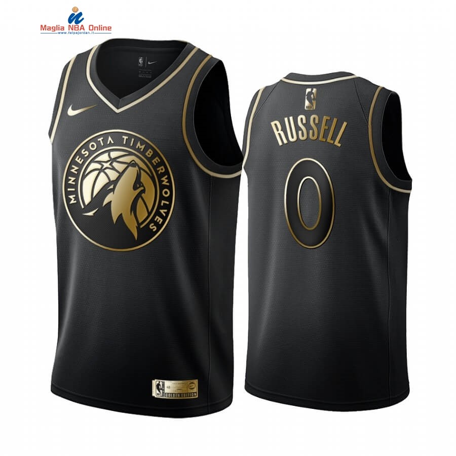 Maglia NBA Nike Minnesota Timberwolves #0 D'angelo Russell Oro Edition 2019-20 Acquista