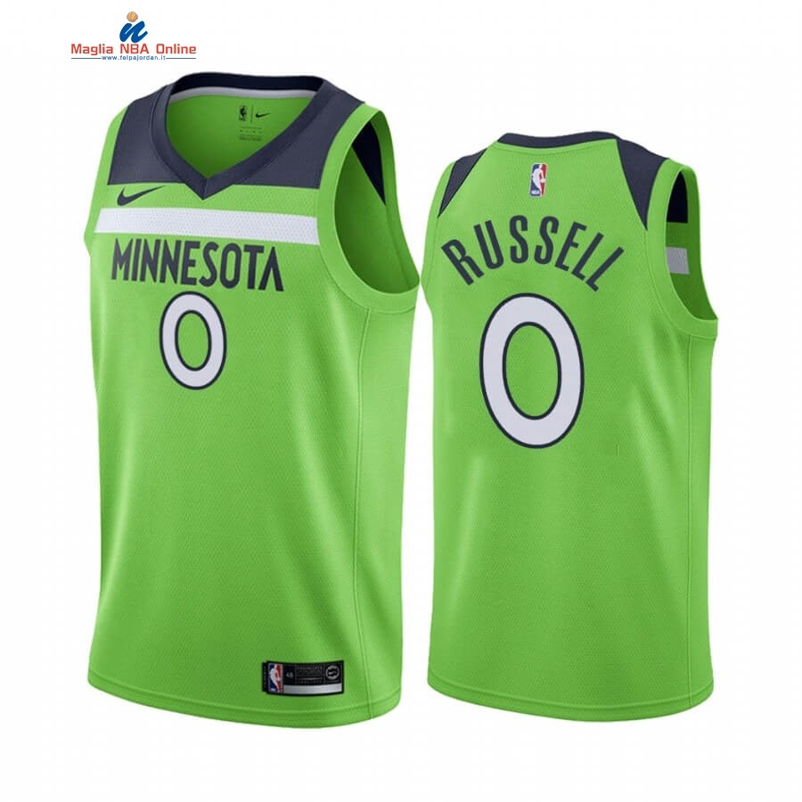 Maglia NBA Nike Minnesota Timberwolves #0 D'angelo Russell Verde Statement 2019-20 Acquista