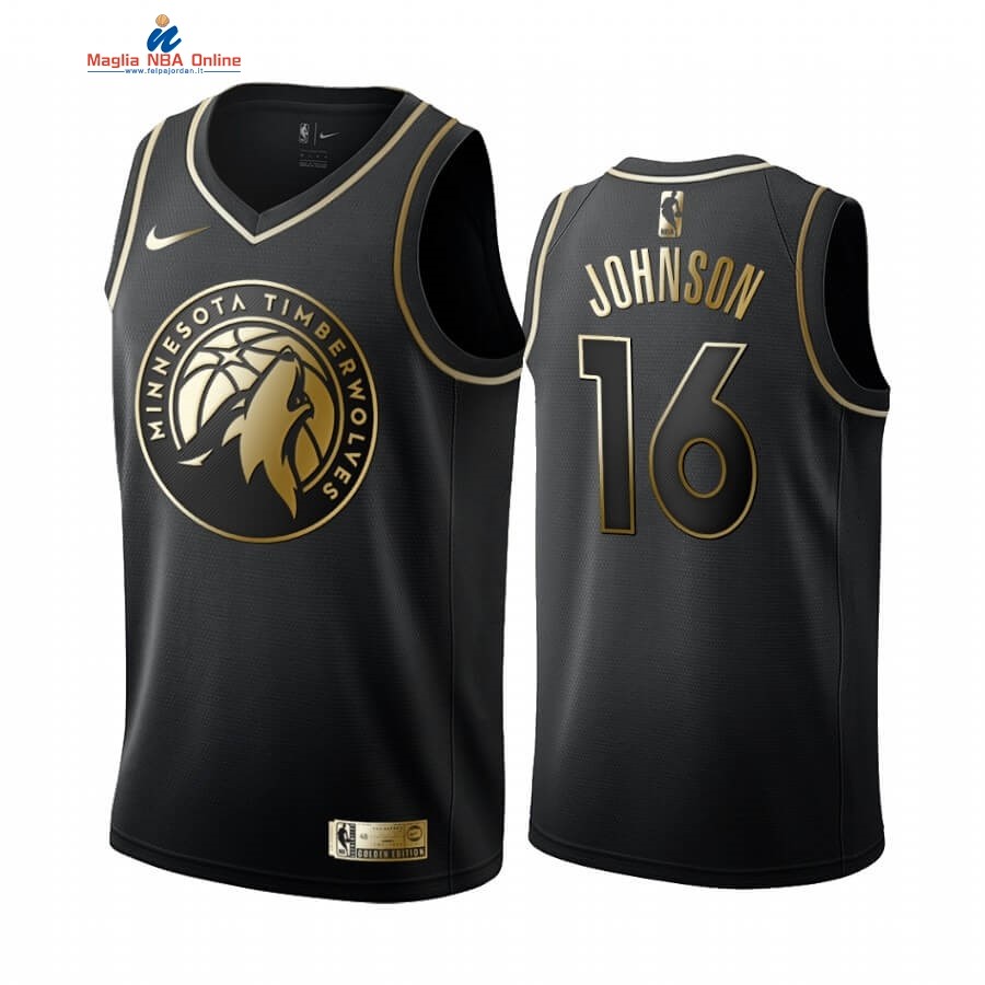 Maglia NBA Nike Minnesota Timberwolves #16 James Johnson Oro Edition 2019-20 Acquista