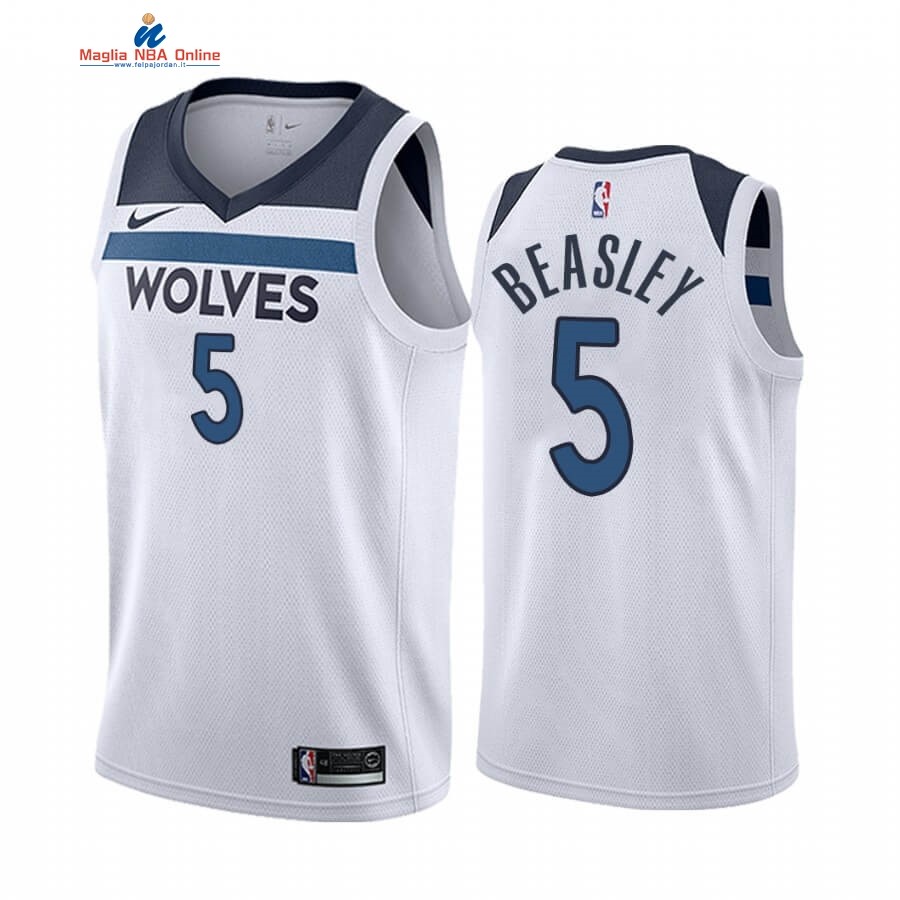 Maglia NBA Nike Minnesota Timberwolves #5 Malik Beasley Bianco Association 2019-20 Acquista