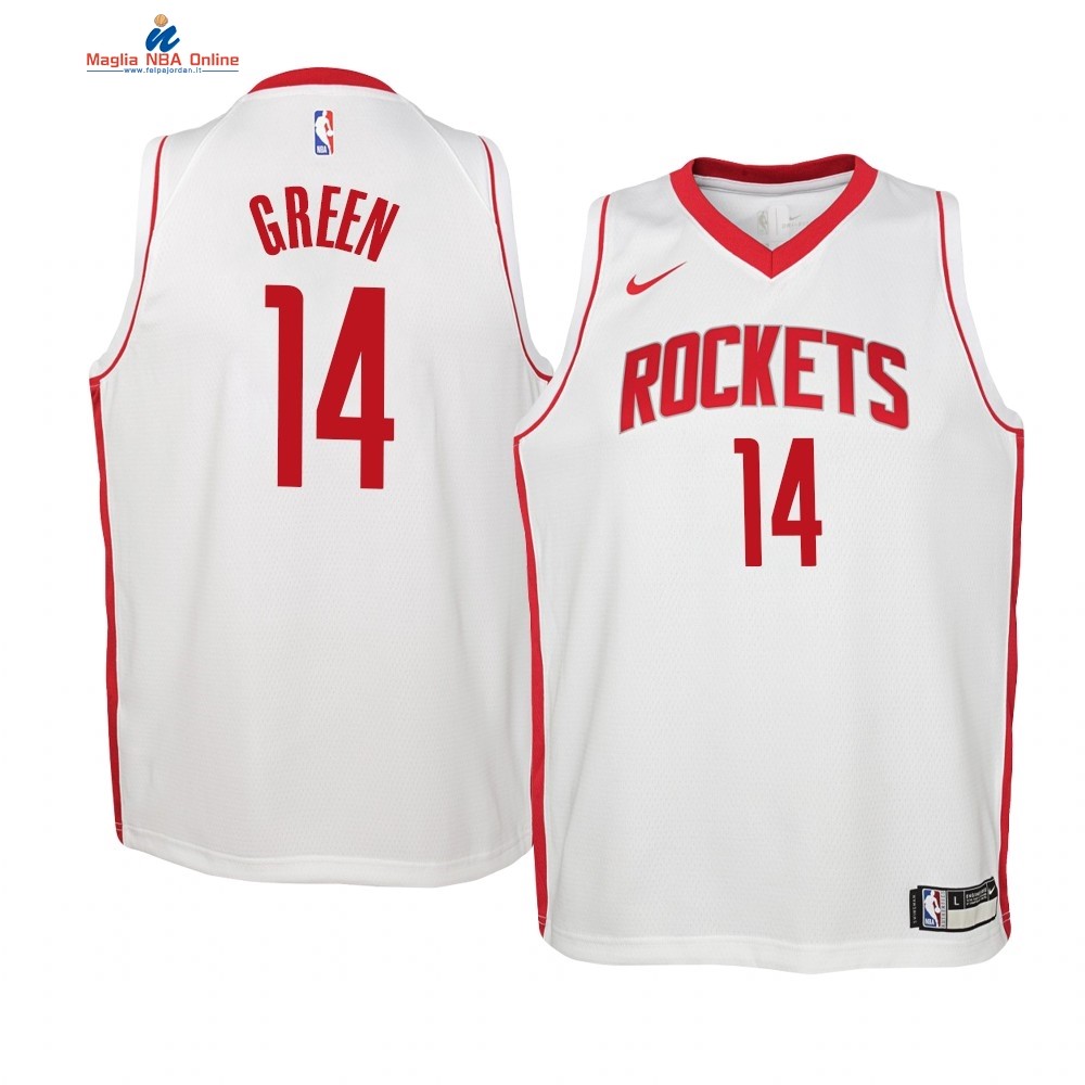 Maglia NBA Bambino Houston Rockets #14 Gerald Green Bianco Association 2019-20 Acquista