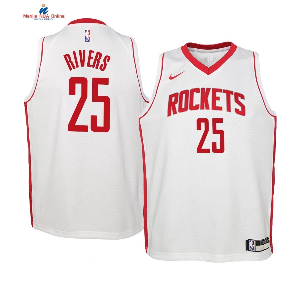 Maglia NBA Bambino Houston Rockets #25 Austin Rivers Bianco Association 2019-20 Acquista