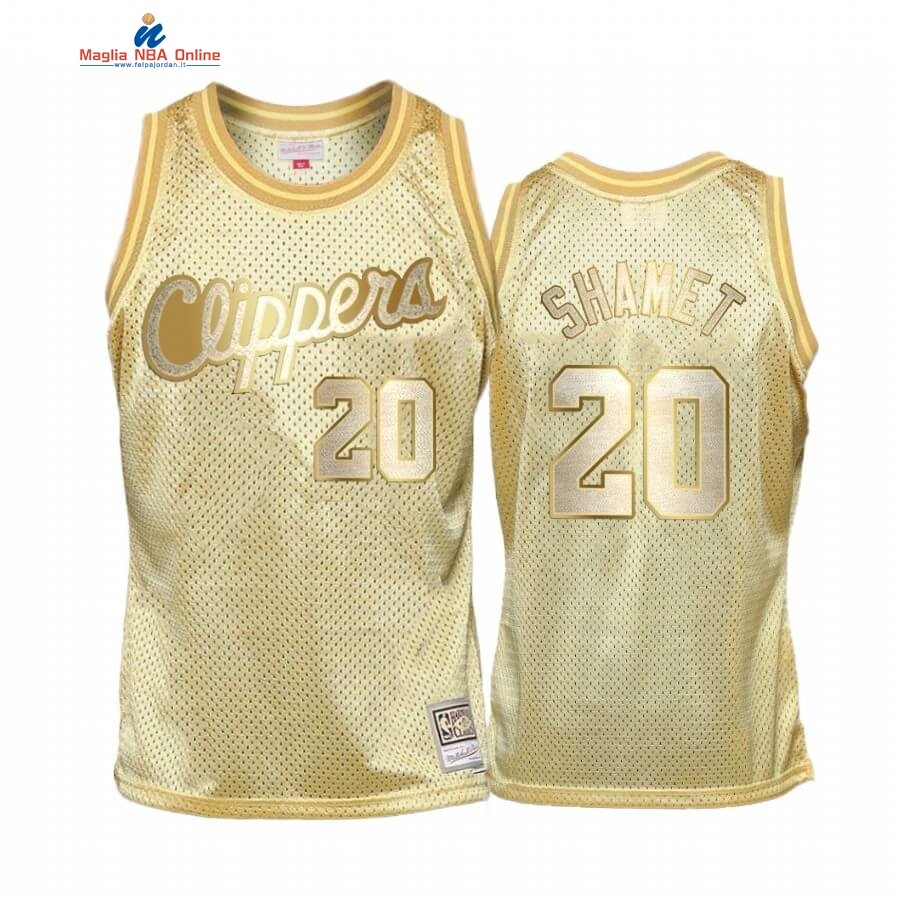 Maglia NBA Bambino L.A. Clippers Midas #20 Landry Shamet Oro Hardwood Classics Acquista