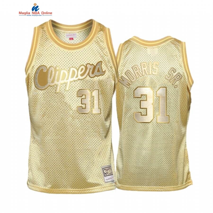 Maglia NBA Bambino L.A. Clippers Midas #31 Marcus Morris Sr. Oro Hardwood Classics Acquista