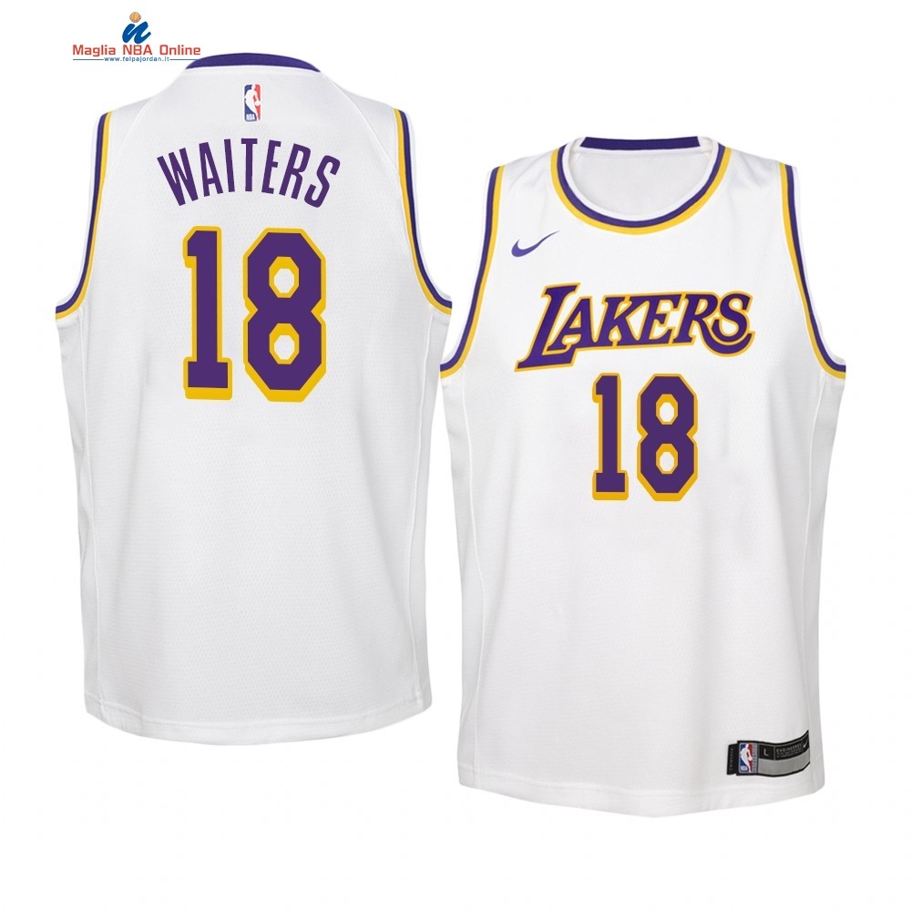 Maglia NBA Bambino Los Angeles Lakers #18 Dion Waiters Bianco Association 2019-20 Acquista