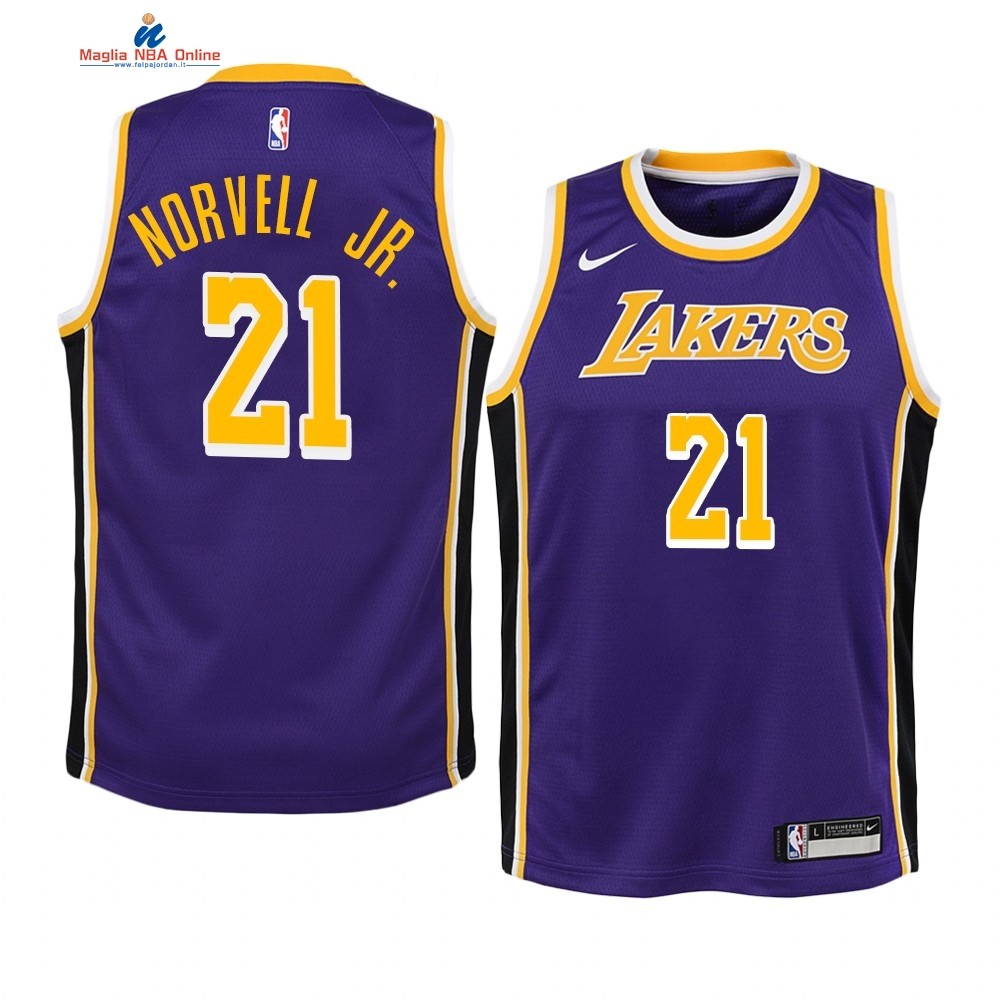 Maglia NBA Bambino Los Angeles Lakers #21 Zach Norvell Jr. Porpora Statement 2019-20 Acquista