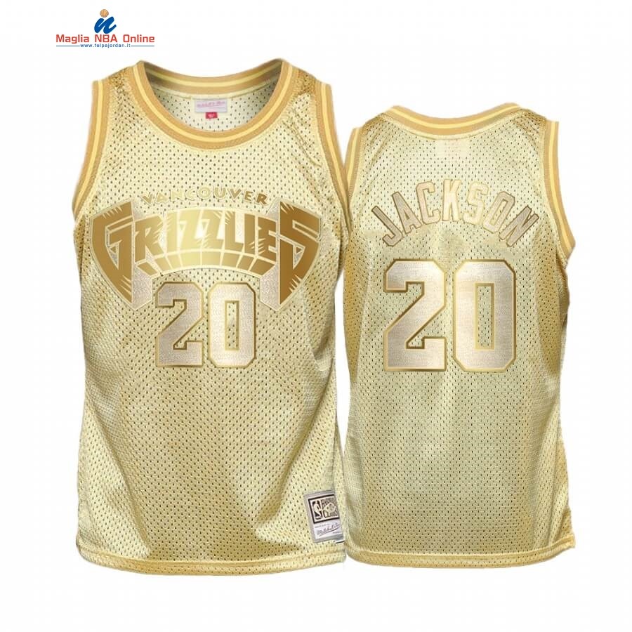 Maglia NBA Bambino Memphis Grizzlies Midas #20 Josh Jackson Oro Hardwood Classics Acquista