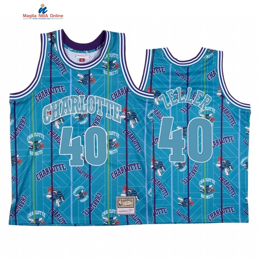 Maglia NBA Charlotte Hornets Tear Up Pack #40 Cody Zeller Blu Hardwood Classics Acquista