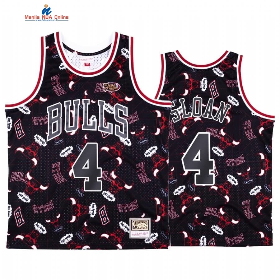 Maglia NBA Chicago Bulls Tear Up Pack #4 Jerry Sloan Nero Hardwood Classics Acquista